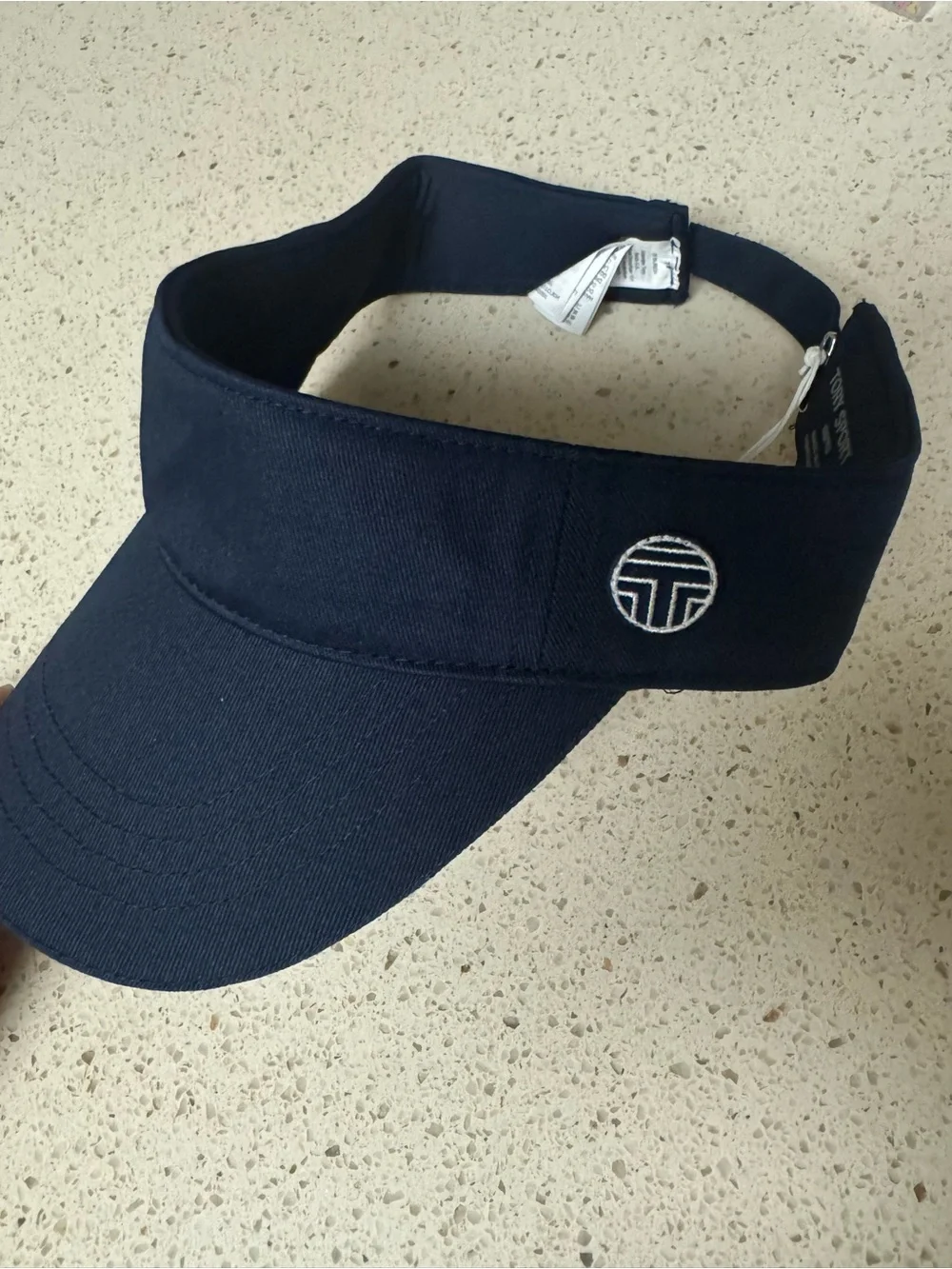 Tory Burch Navy Blue Logo Visor